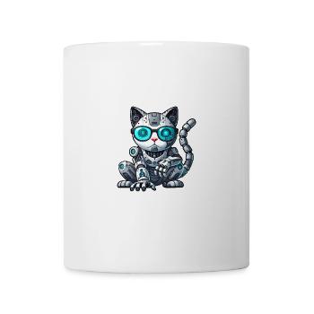 Cool Cats Cyborg Mech Comic Illustration - Mug - white - Front