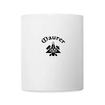 Marque de la guilde des maçons noir - Mug blanc - blanc - Devant