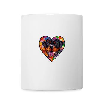 Rottweiler Hund Herz Love - Tasse - Weiß - Vorne