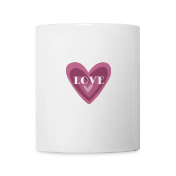 Pink Heart Love - Mug - white - Front