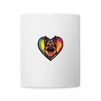 Schäferhund Hund Herz Love - Tasse - Weiß - Vorne
