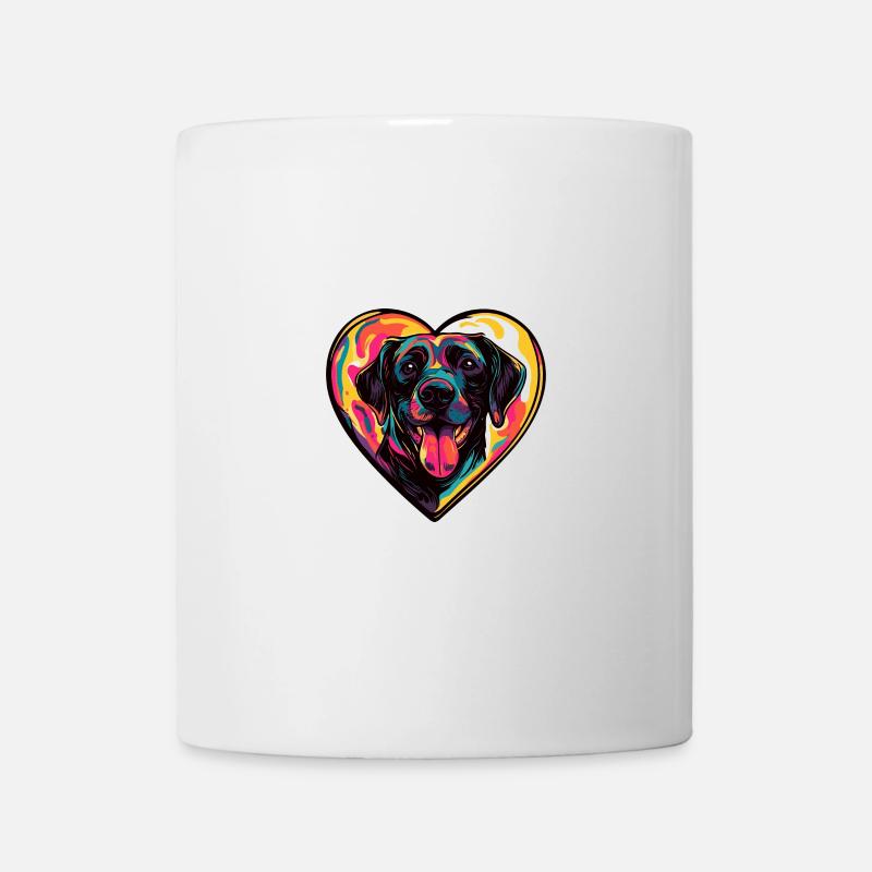 Labrador Hund Herz Love - Tasse - Weiß
