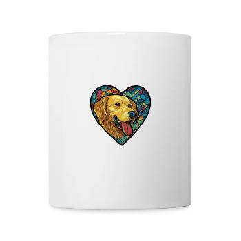 Golden Retriever Dog Heart Love - Mug - white - Front