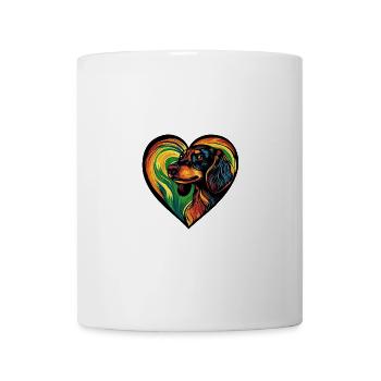 Dachshund Badger Dog Heart Love - Mug - white - Front