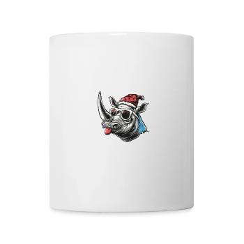 Rhinocéros Noël drôle - Mug blanc - blanc - Devant