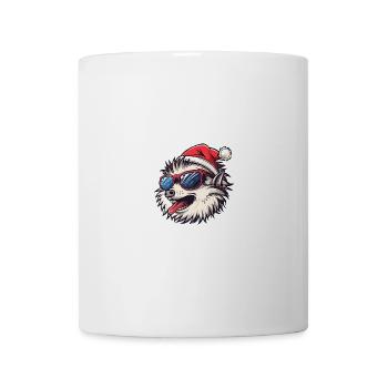 Hérisson Noël Drôle - Mug blanc - blanc - Devant