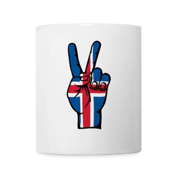 Drapeau de l’Islande Symbole de la Victoire De La Paix - Mug blanc - blanc - Devant