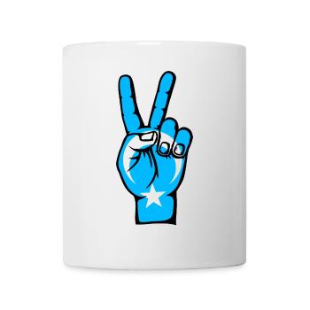Drapeau ouïghour, symbole de la paix, de la victoire - Mug blanc - blanc - Devant