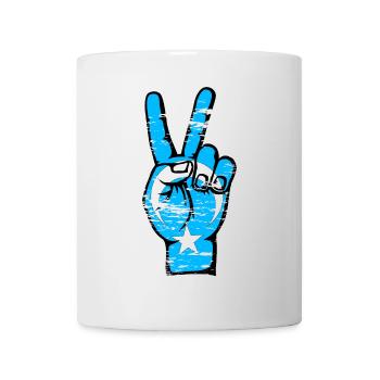 Drapeau ouïghour Symbole de la victoire de la paix utilisé - Mug blanc - blanc - Devant