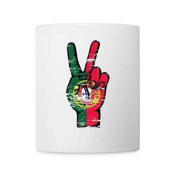 Portugal Drapeau Paix Victoire Symbole utilisé - Mug blanc - blanc - Devant