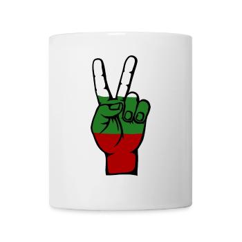 Bulgarie Drapeau Paix Victoire Symbole - Mug blanc - blanc - Devant
