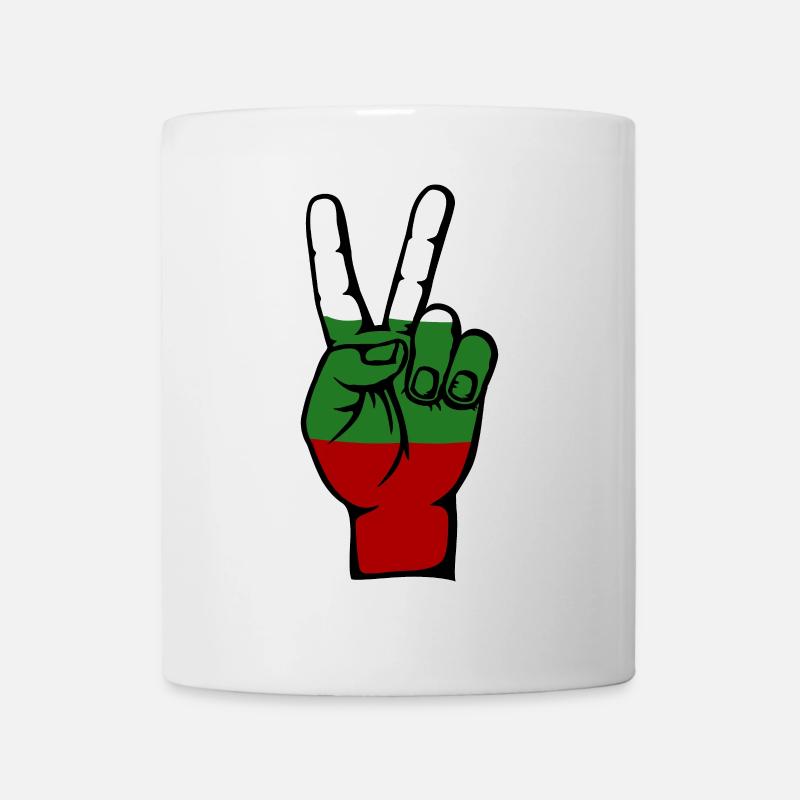 Bulgarien Flagge Frieden Victory Symbol - Tasse - Weiß