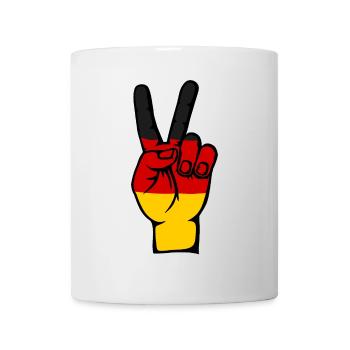 German Flag Peace Victory Symbol - Mug - white - Front
