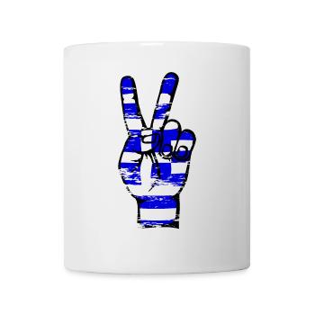 Grèce Drapeau Paix Victoire Symbole utilisé - Mug blanc - blanc - Devant