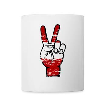 Austria Flag Peace Victory Symbol used - Mug - white - Front