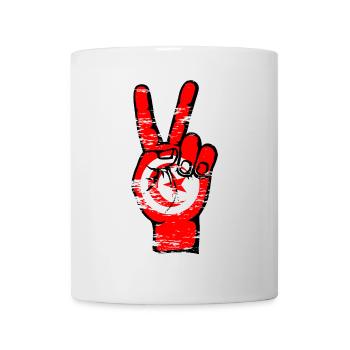 Drapeau de la Tunisie Paix Victoire Symbole utilisé - Mug blanc - blanc - Devant
