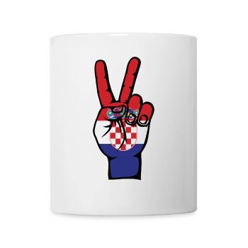 Croatie Drapeau Paix Victoire Symbole - Mug blanc - blanc - Devant