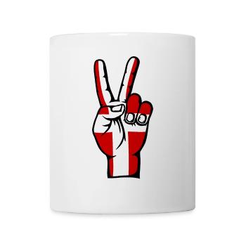 Danemark Drapeau Paix Victoire Symbole - Mug blanc - blanc - Devant