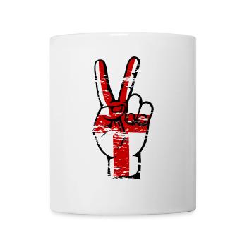 Drapeau de l’Angleterre paix victoire symbole utilisé - Mug blanc - blanc - Devant