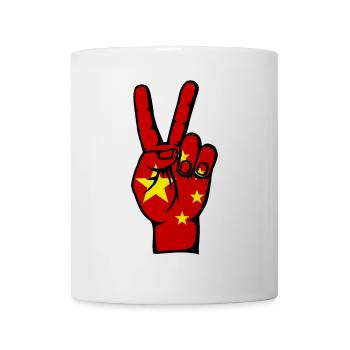 China Flag Peace Victory Symbol - Mug - white - Front