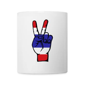 Thailand Flagge Frieden Victory Symbol - Tasse - Weiß - Vorne
