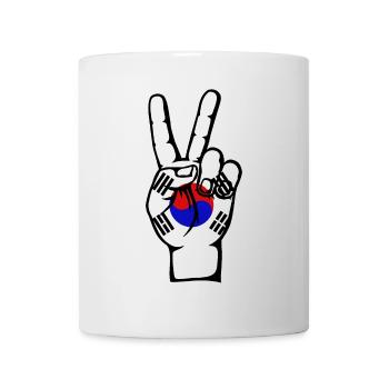 Drapeau de la Corée du Sud Symbole de la Victoire de la Paix - Mug blanc - blanc - Devant