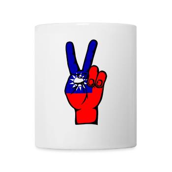 Drapeau de Taïwan Symbole de victoire de la paix - Mug blanc - blanc - Devant