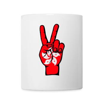 Hong Kong Flag Peace Victory Symbol - Mug - white - Front
