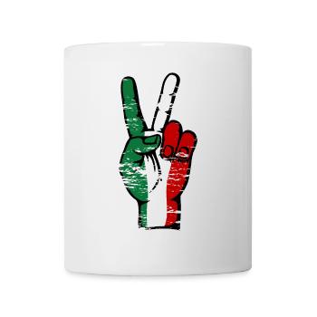 Italy Flag Peace Victory Symbol Used - Mug - white - Front