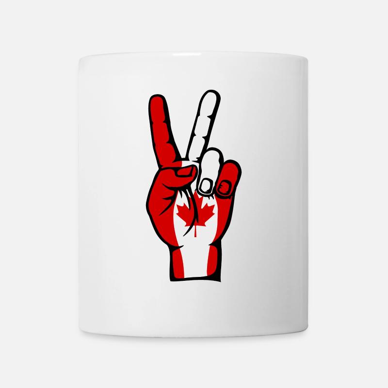 Drapeau du Canada, Symbole de la Paix, De la Victoire - Mug blanc - blanc