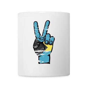 Bahamas Flag Peace Victory Used Symbol - Mug - white - Front