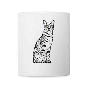 Katze weiß weiße Katzen Kätzchen cute - Tasse - Weiß - Vorne