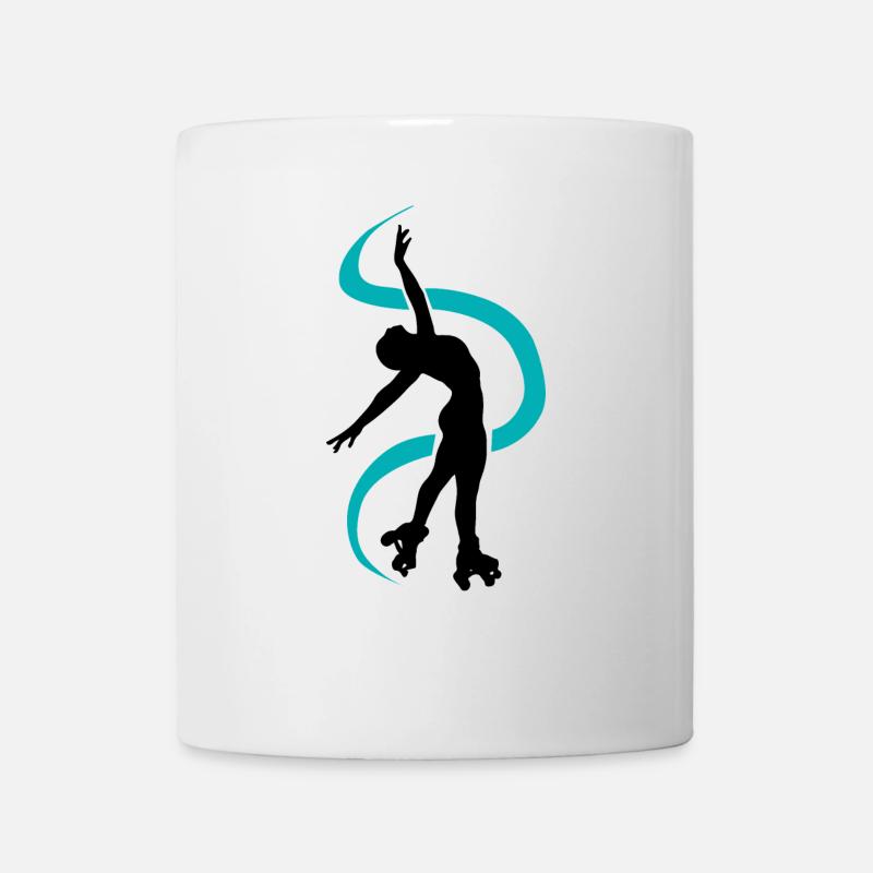 Silhouette Quad Skater Dancing - Mug - white