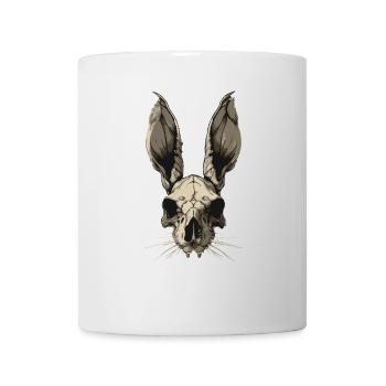 Zombie Kaninchenschädel - Tasse - Weiß - Vorne
