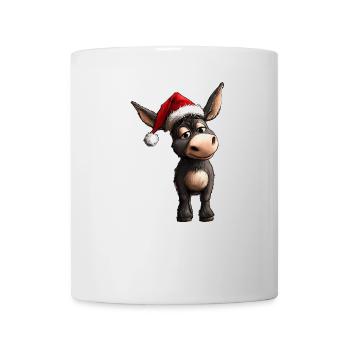 Esel Weihnachtsmann - Tasse - Weiß - Vorne