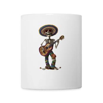 Ukulélé Mexicain Squelette - Mug blanc - blanc - Devant