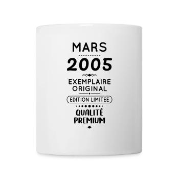 Anniversaire 20 ans - Mars 2005 Original - Mug blanc - blanc - Devant