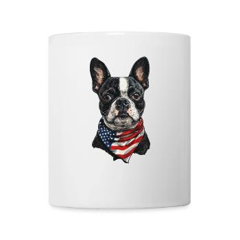 Boston Terrier - Tasse - Weiß - Vorne