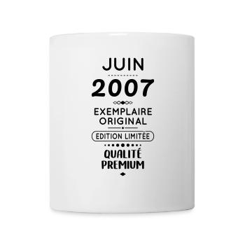 18. Geburtstag - Juni 2007 Original - Tasse - Weiß - Vorne