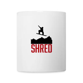 Shred snowboard - Mug - white - Front