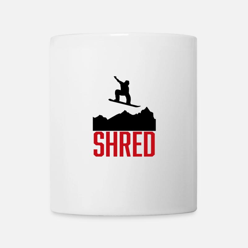 Shred Snowboard - Tasse - Weiß