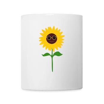 Tenue de festival de musique hippie tournesol - Mug blanc - blanc - Devant