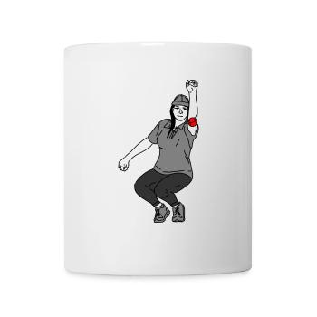 Petanque Spielerin Linkshänderin - Tasse - Weiß - Vorne