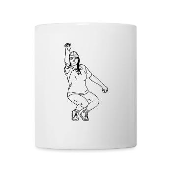 Petanque Spielerin Rechtshänderin - Tasse - Weiß - Vorne