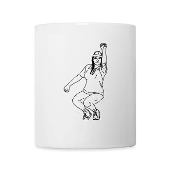 Petanque Spielerin Linkshänderin - Tasse - Weiß - Vorne