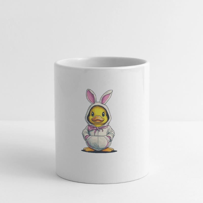 Canetons en costume de lapin Mug blanc