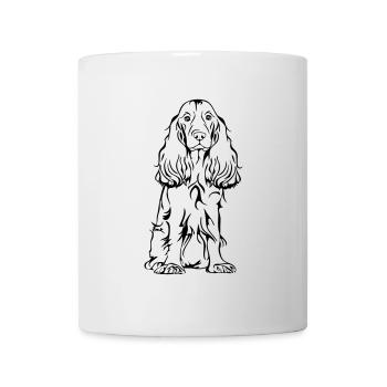 COCKER SPANIEL sitting dog dogs Wilsigns - Mug - white - Front