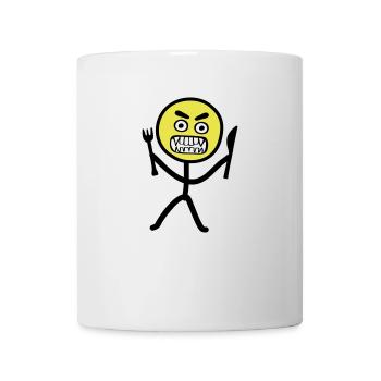 Hangry emoji stickfigure - Mug - white - Front
