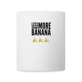 Saying shirt "Less Drama more Banana" - Mug - white - Front