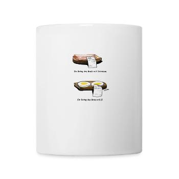 Ein Beleg des Brots mit Schinken - Tasse - Weiß - Vorne